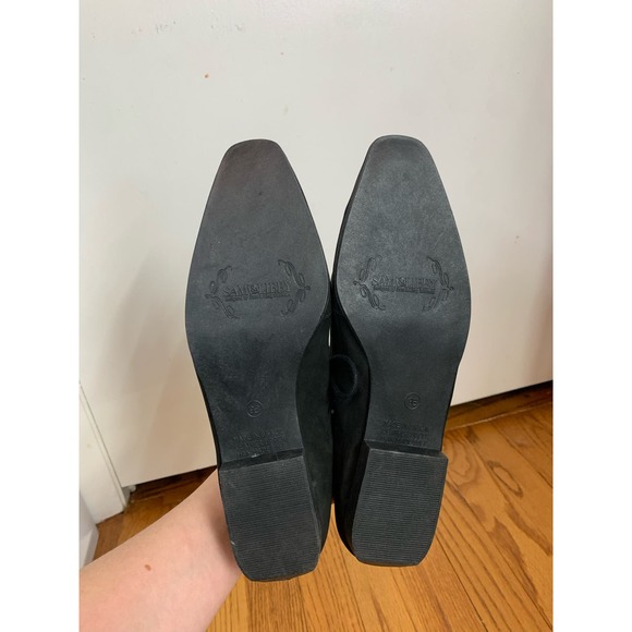 Sam & Libby Black Suede Tie Up Shoes Size 9 - Picture 5 of 6
